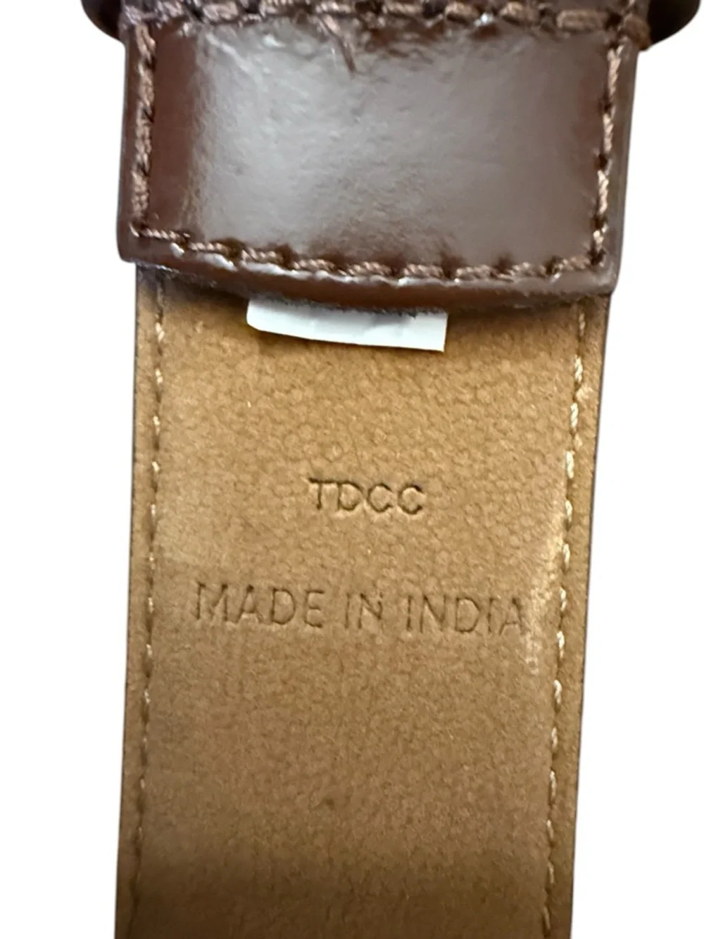 Cole Haan Smooth Brown Leather Belt Silver Buckle Classic Dress Casual Preppy 36